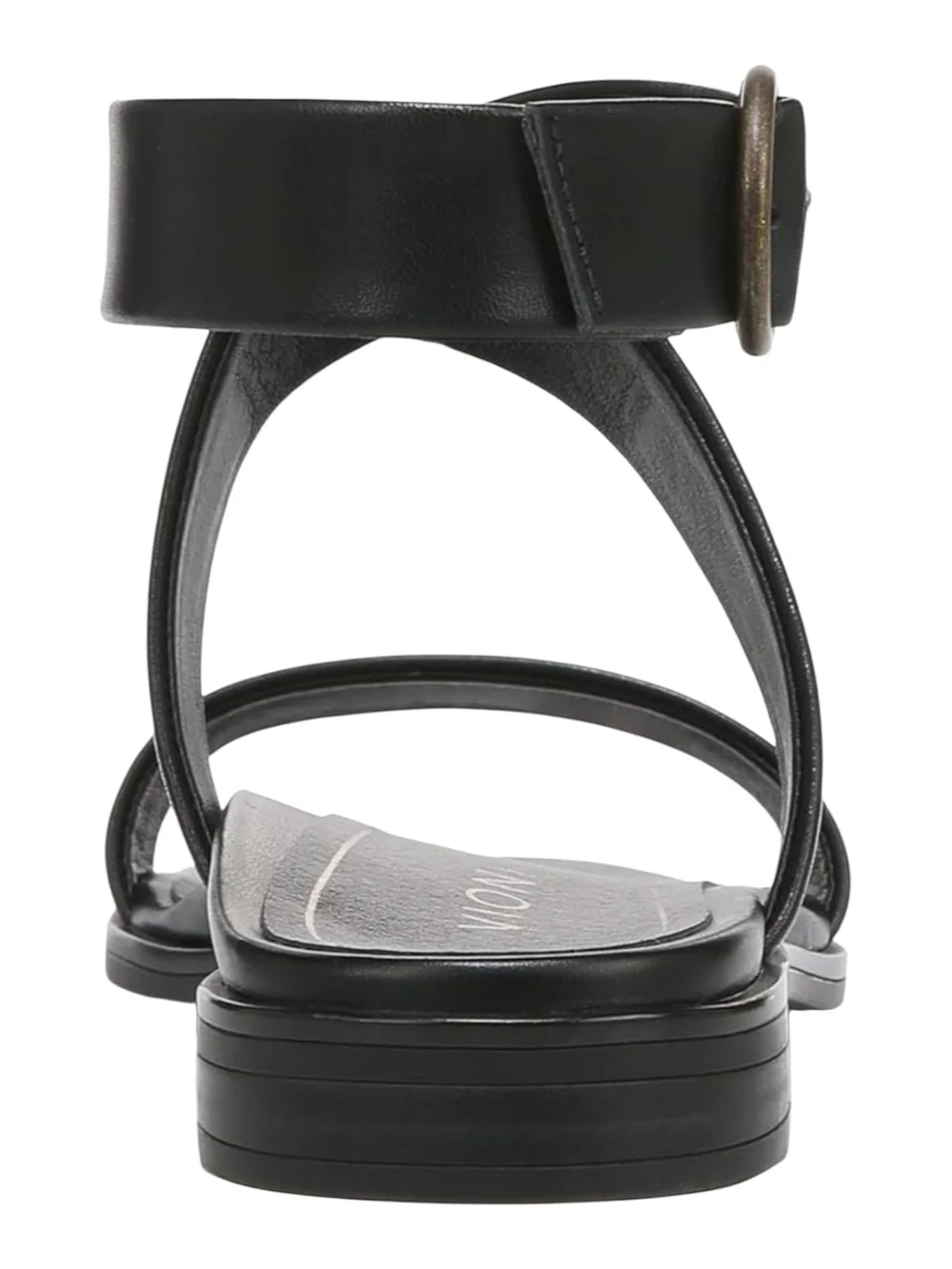 Vionic Strappy Sandals Black Comfort Ankle Strap Supportive Flat Size W8 NEW - Picture 4 of 6